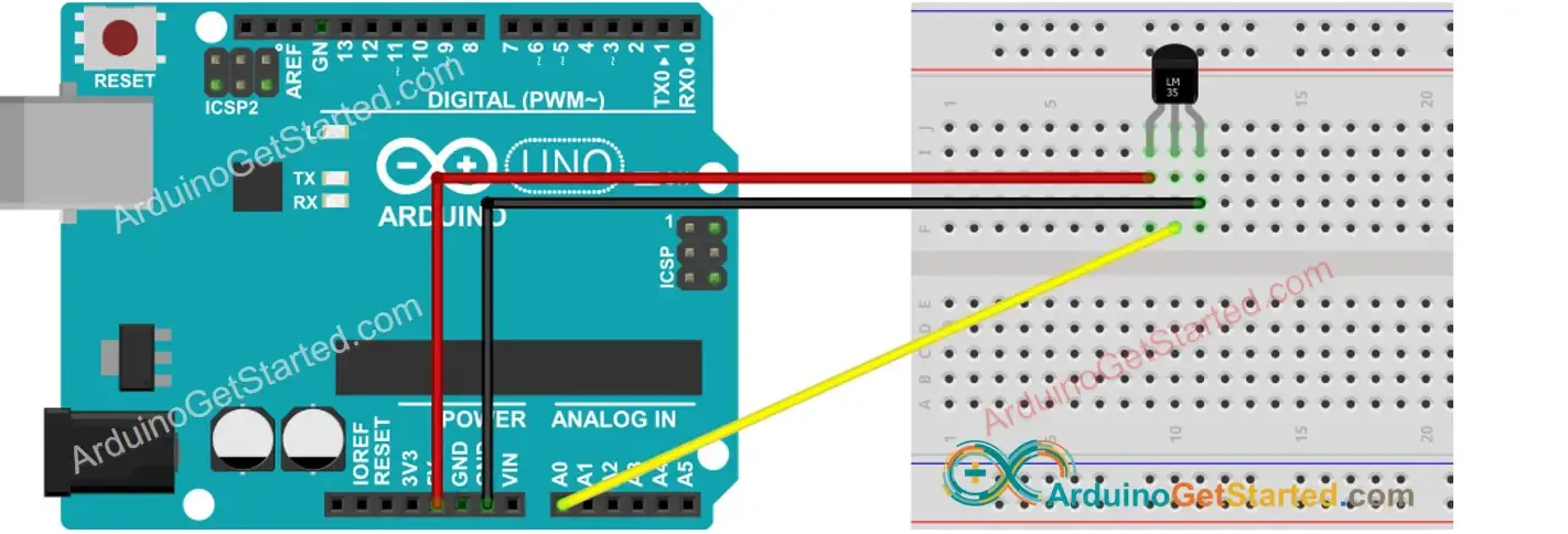Schema LM35